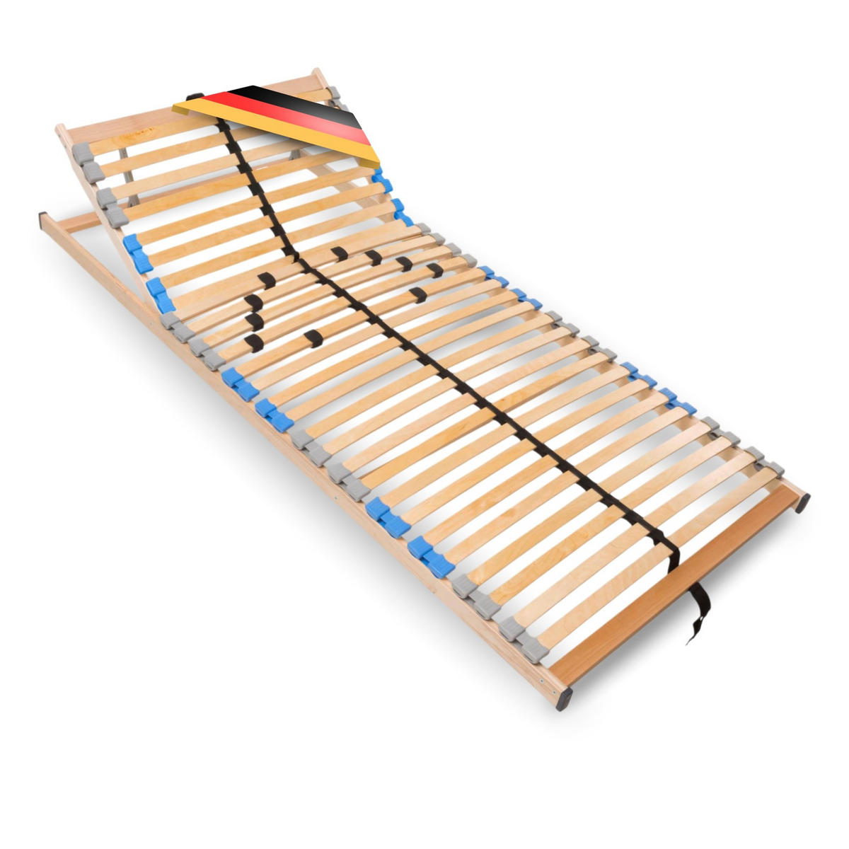 MADERA 7-Zonen-Lattenrost – 3 verschiedene Ausführungen, zur Selbstmontage, Größe: 100x190 - Kopfteilverstellung - Braun, Holz (100/190cm) - Betten-ABC