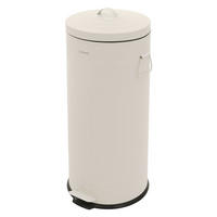 ODPADKOVÝ KOŠ do kuchyně, 30 l, s nožním pedálem a víkem se systémem Softclose, béžový, z oceli - béžová, kov (31/68/37cm) - ML-DESIGN