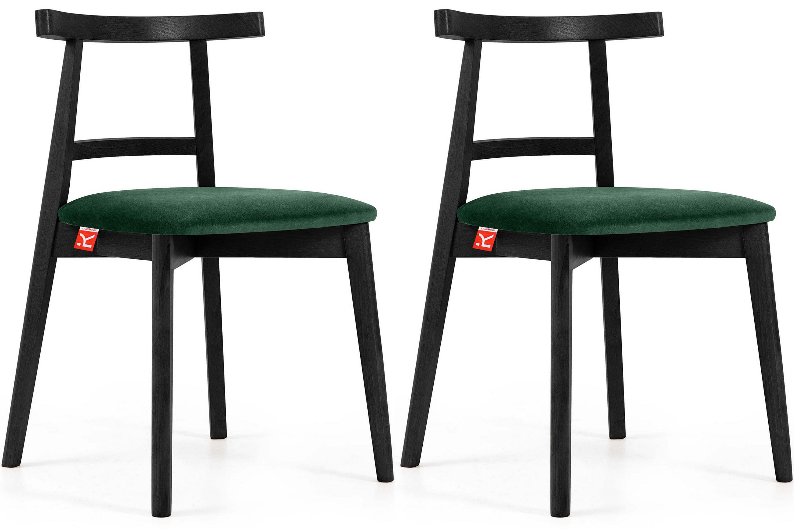 Konsimo® Esstischstühle Dunkelgrün, Schwarz 47x76x45 cm