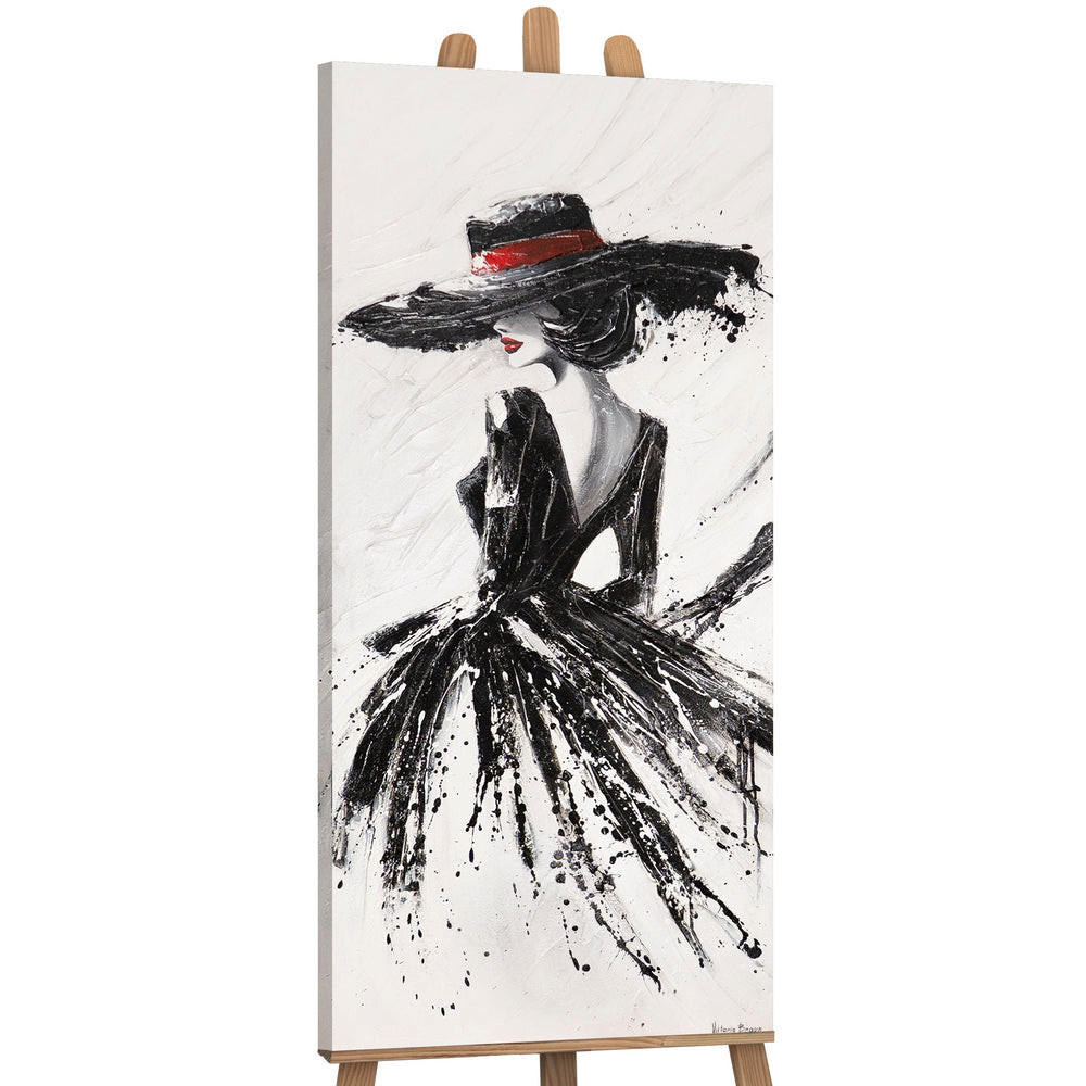 GEMÄLDE Die Dame auf Keilrahmen 115x50 cm - Multicolor, Holz (115/50cm) - YS-art gallery