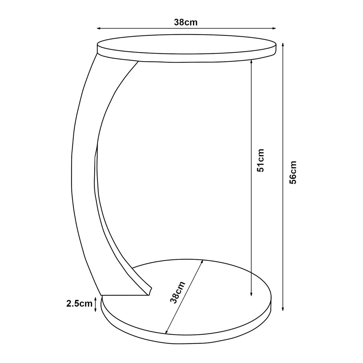 BEISTELLTISCH Holeby - Cappuccino, Holzwerkstoff (38/38/56cm) - [en.casa]