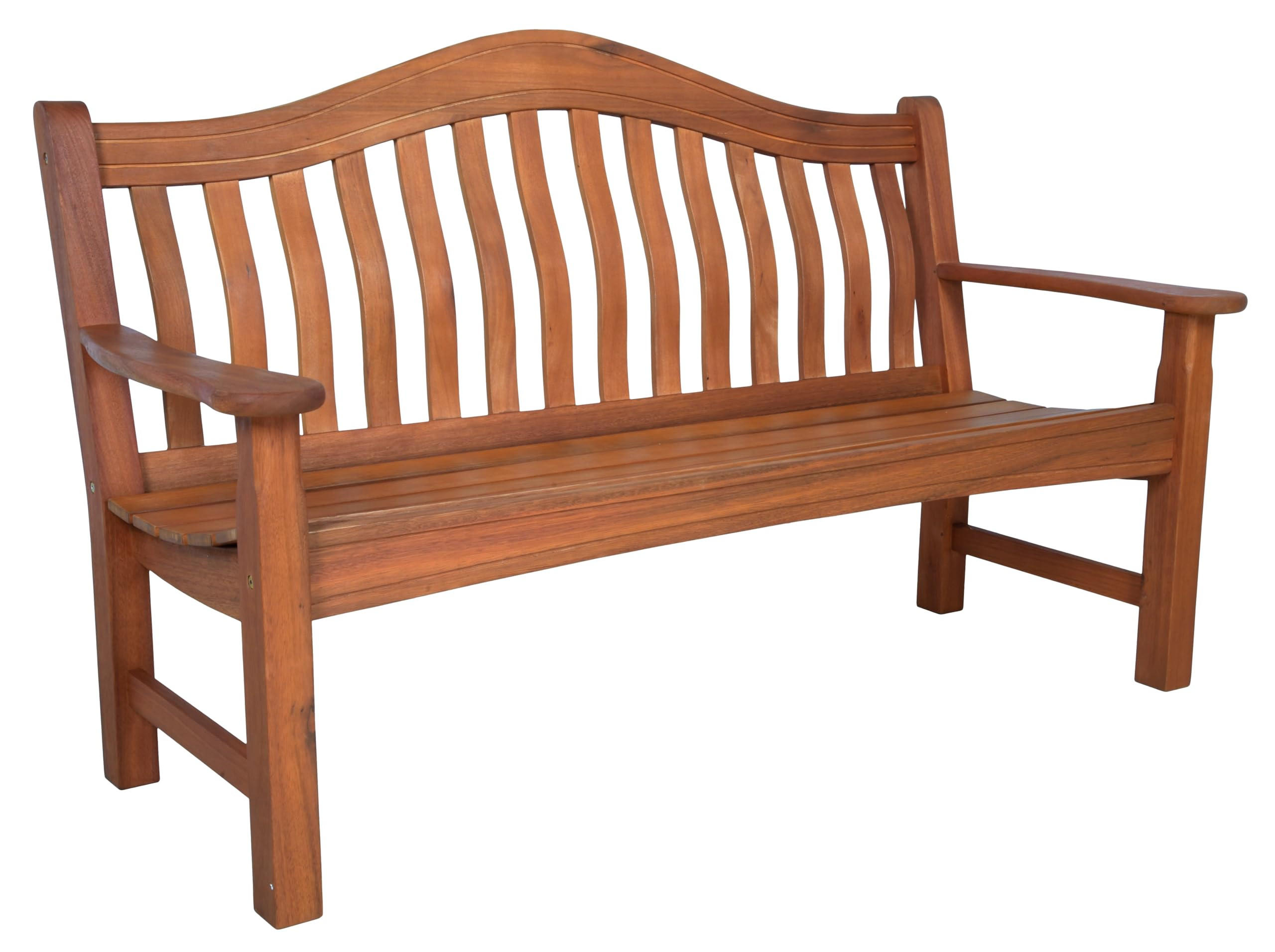 GARTENBANK Catrin 3-Sitzer Terrassenbank - Braun, Holz (151/92.5/67cm) - DELUKE