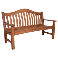 GARTENBANK Catrin 3-Sitzer Terrassenbank - Braun, Holz (151/92.5/67cm) - DELUKE