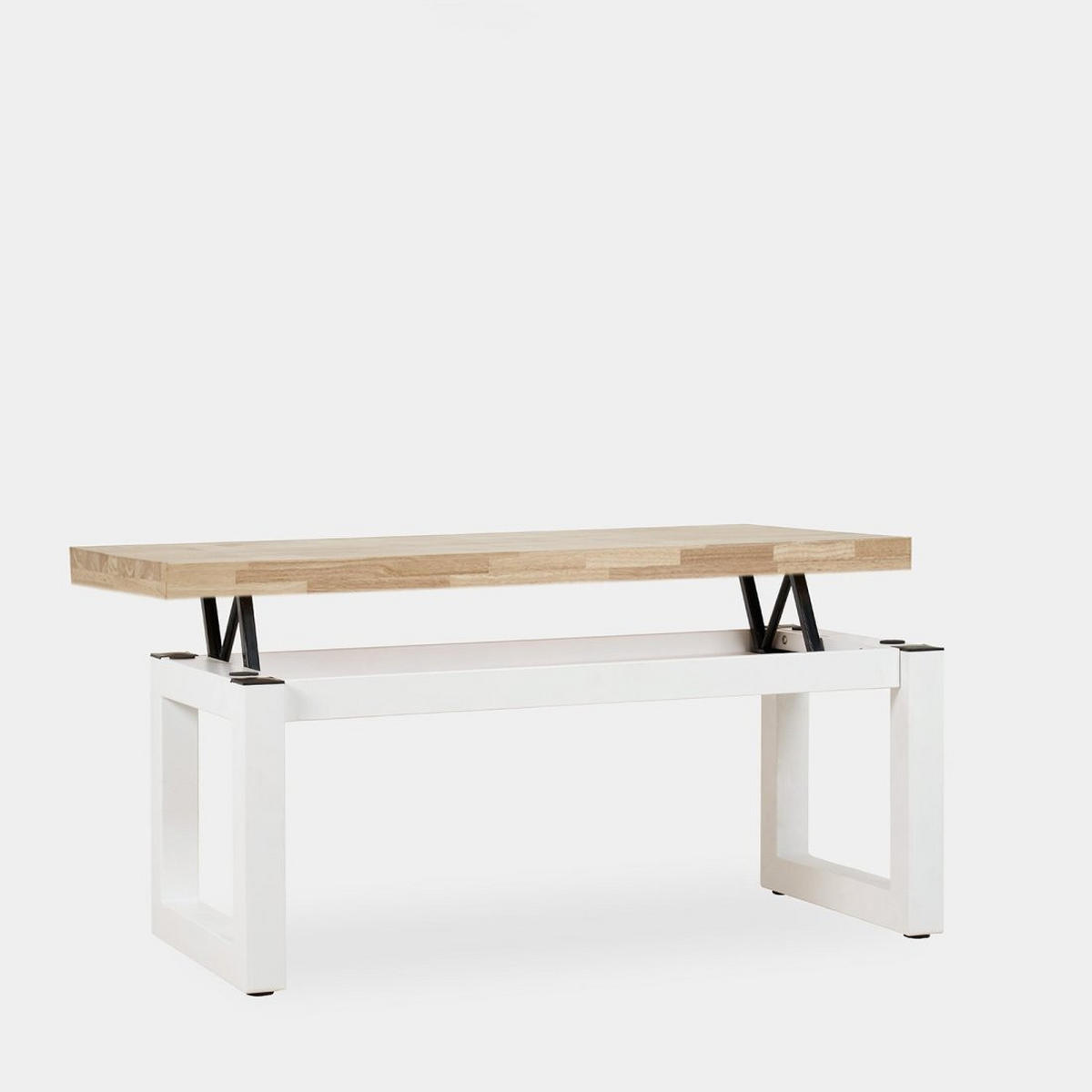 COUCHTISCH HOCHKLAPPBARER Alys Weiß 120 cm x 48 - 62 cm - Weiß, Holz (60/120/48cm) - Klast Home