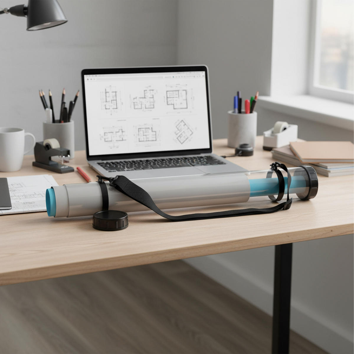 PLAGÁTOVÁ rúrka - priehľadné, plast (7.5/64/7.5cm) - Relaxdays