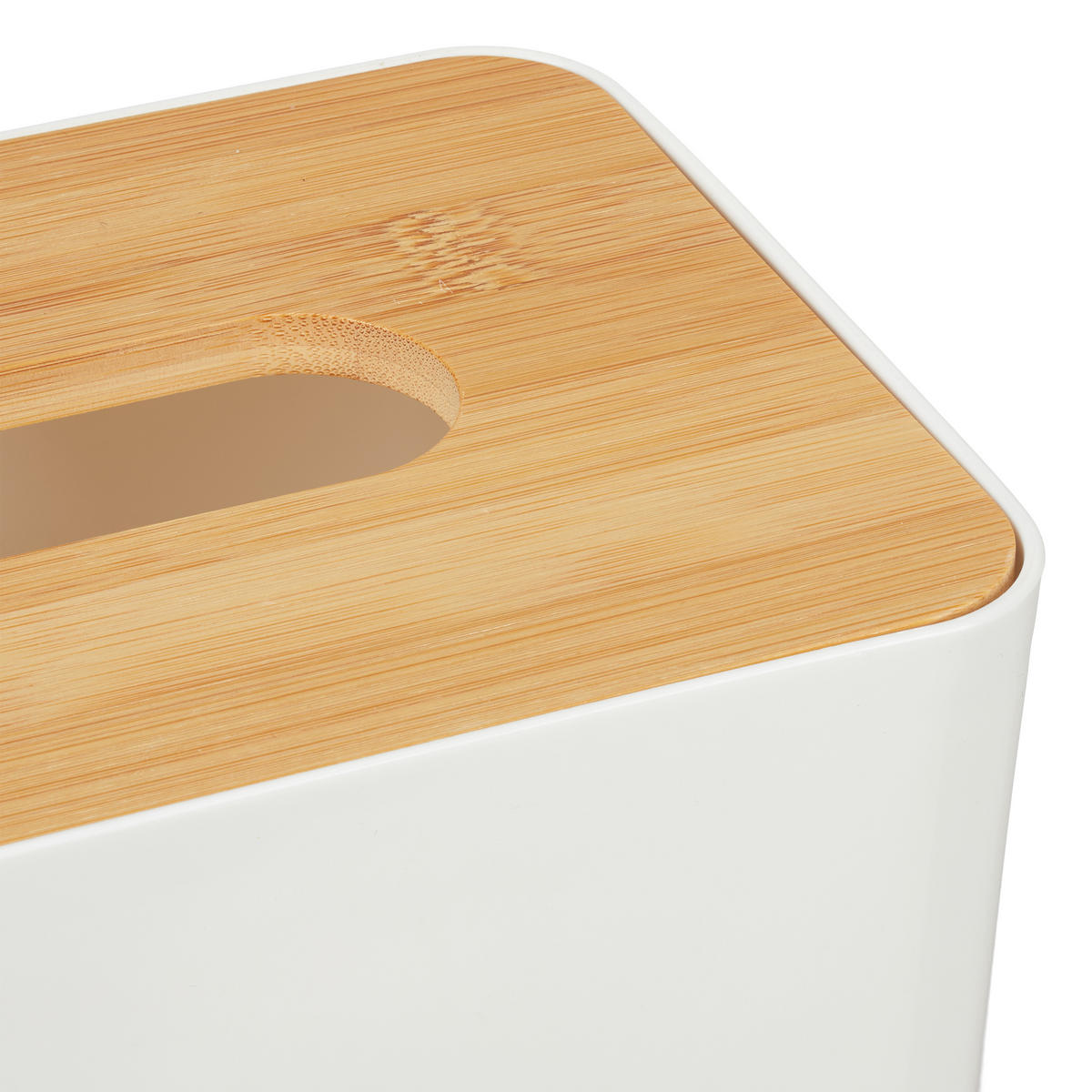 TÜCHERBOX - Weiß, Holz/Kunststoff (13/17/10cm) - Relaxdays