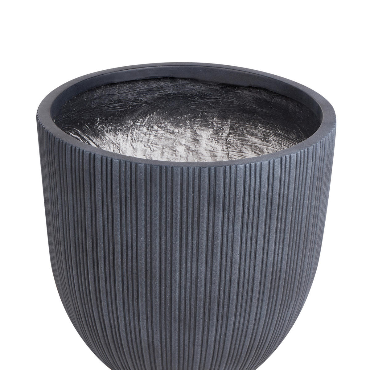BLUMENTOPF Grau Fraxinus - Grau, Naturmaterialien (39cm) - Beliani