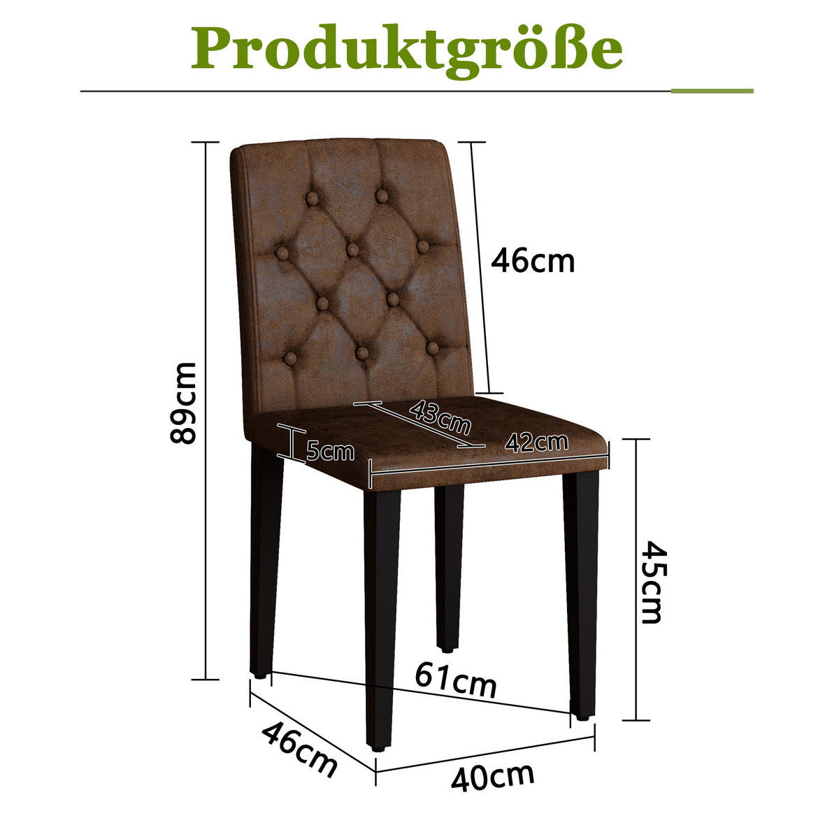 ESSZIMMERSTUHL mit Rautensteppung 89 cm Velours-Optik Braun Schwarz 4er-Set - Braun, Metall (46/89/42cm) - Meubliv