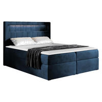 BOXBETT Aspen - Blau, Holz/Textil (140/200cm) - MIRJAN24