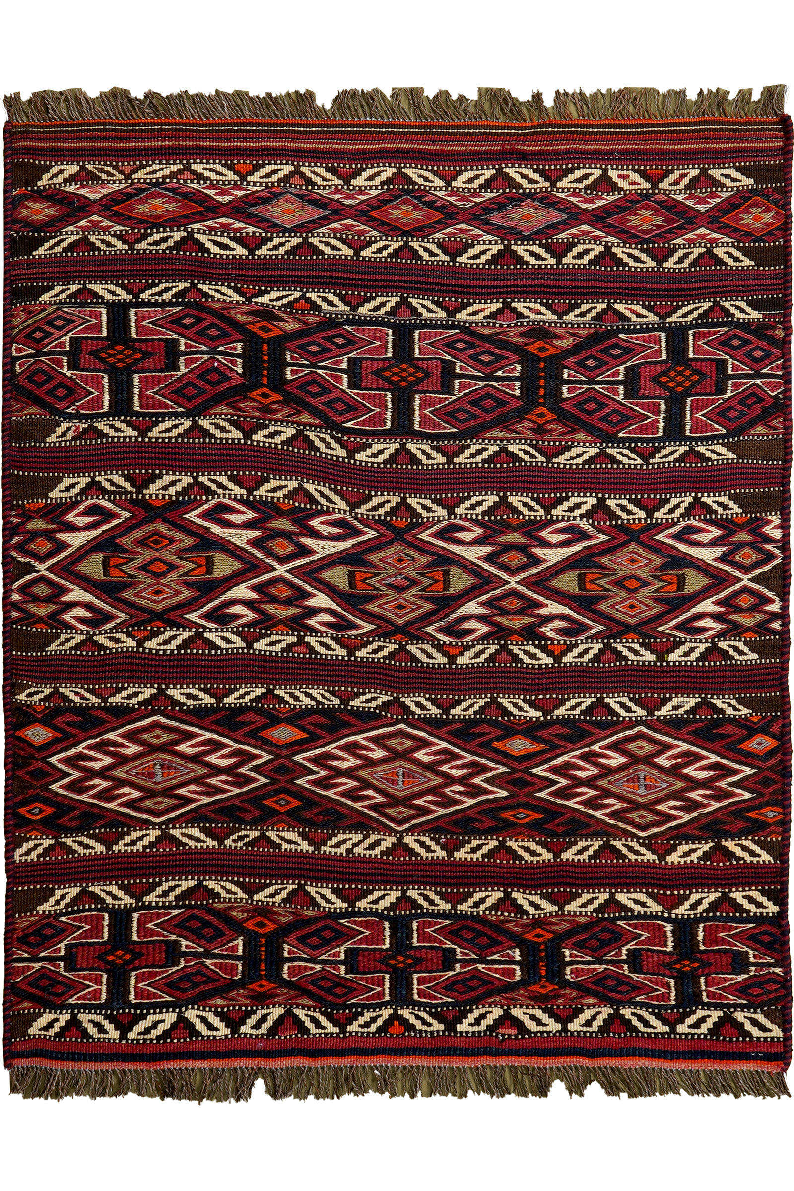 HANDWEBTEPPICH Sumak Shahsavan Mehrfarbig 93/76 cm Schurwolle - Multicolor, Textil (76/93cm) - Looma