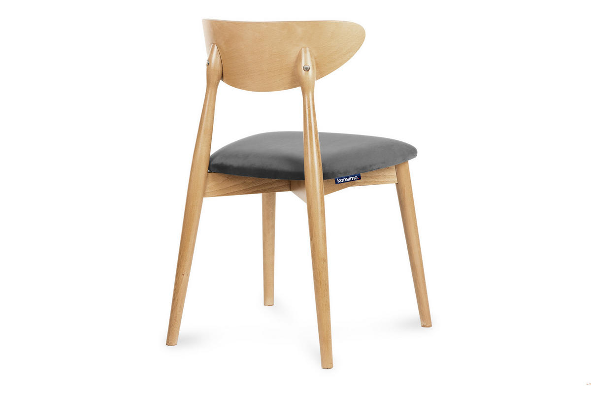 ESSZIMMERSTÜHLE RABI (2er-Set), grau / Eiche hell - Eichefarben/Grau, Holz/Buchenholz (47/79/45cm) - KONSIMO®