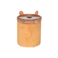 HOCKER mit Stauraum Kinderzimmer Ø 32 cm - Multicolor, Textil (32/42/32cm)