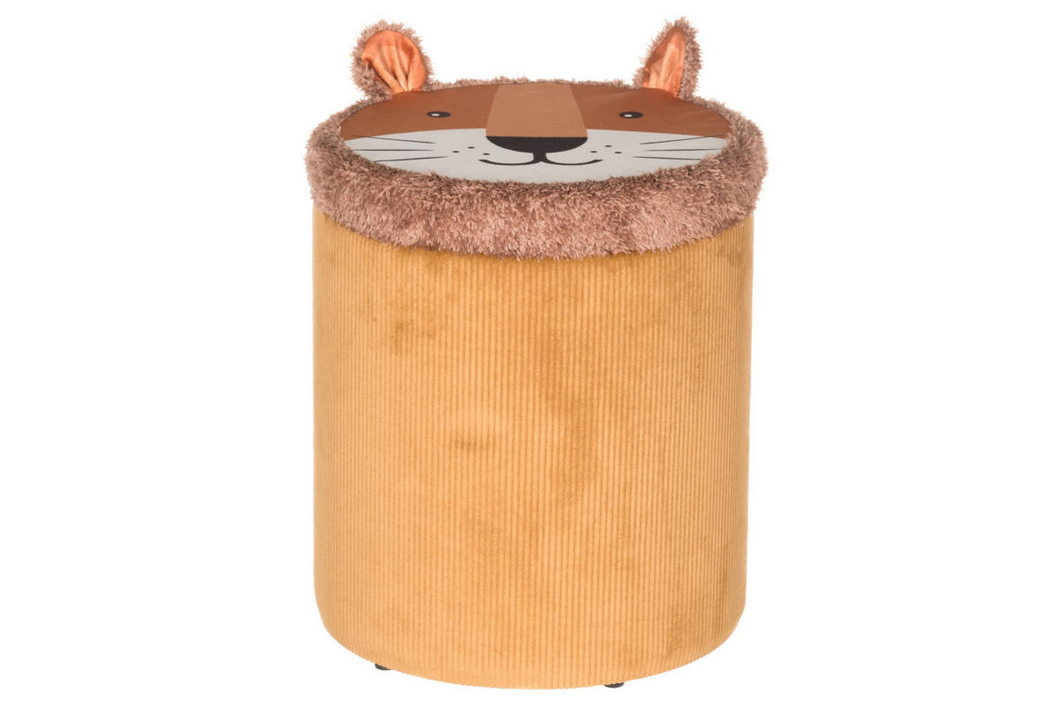 HOCKER mit Stauraum Kinderzimmer Ø 32 cm - Multicolor, Textil (32/42/32cm)