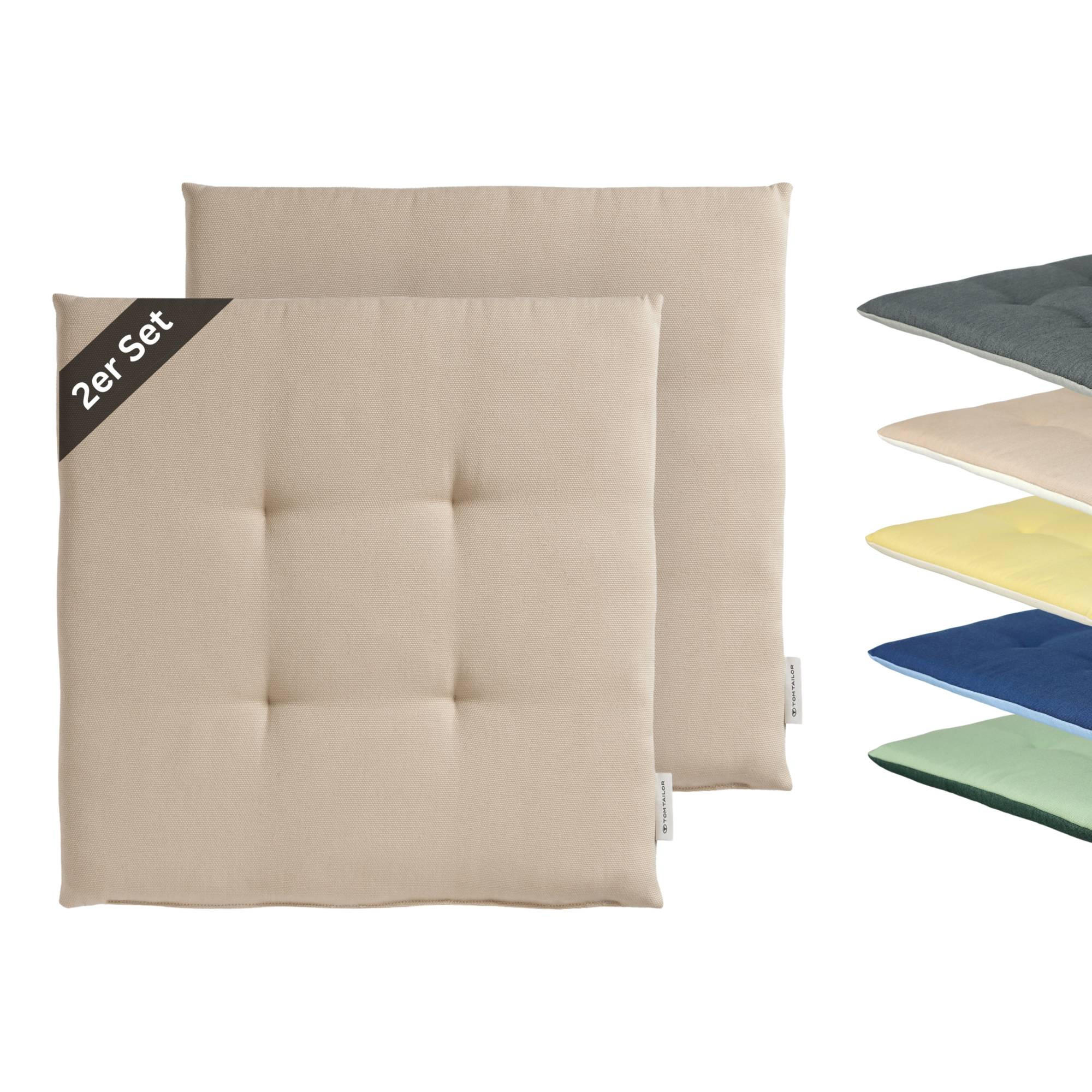 SITZKISSEN DOVE CHAIRPAD - Beige, Textil (40/40/2cm) - Tom Tailor