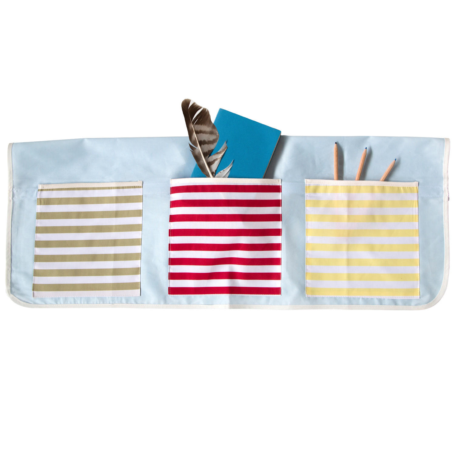 BETTTASCHE 70/90 cm - Hellblau, Textil (80/30/30cm) - Homestyle4u