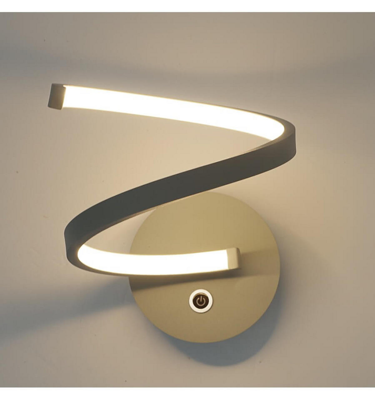 WANDLEUCHTE Looper, Weiß, 28cm - Weiß, Metall (22/26/28cm) - KOSILUM