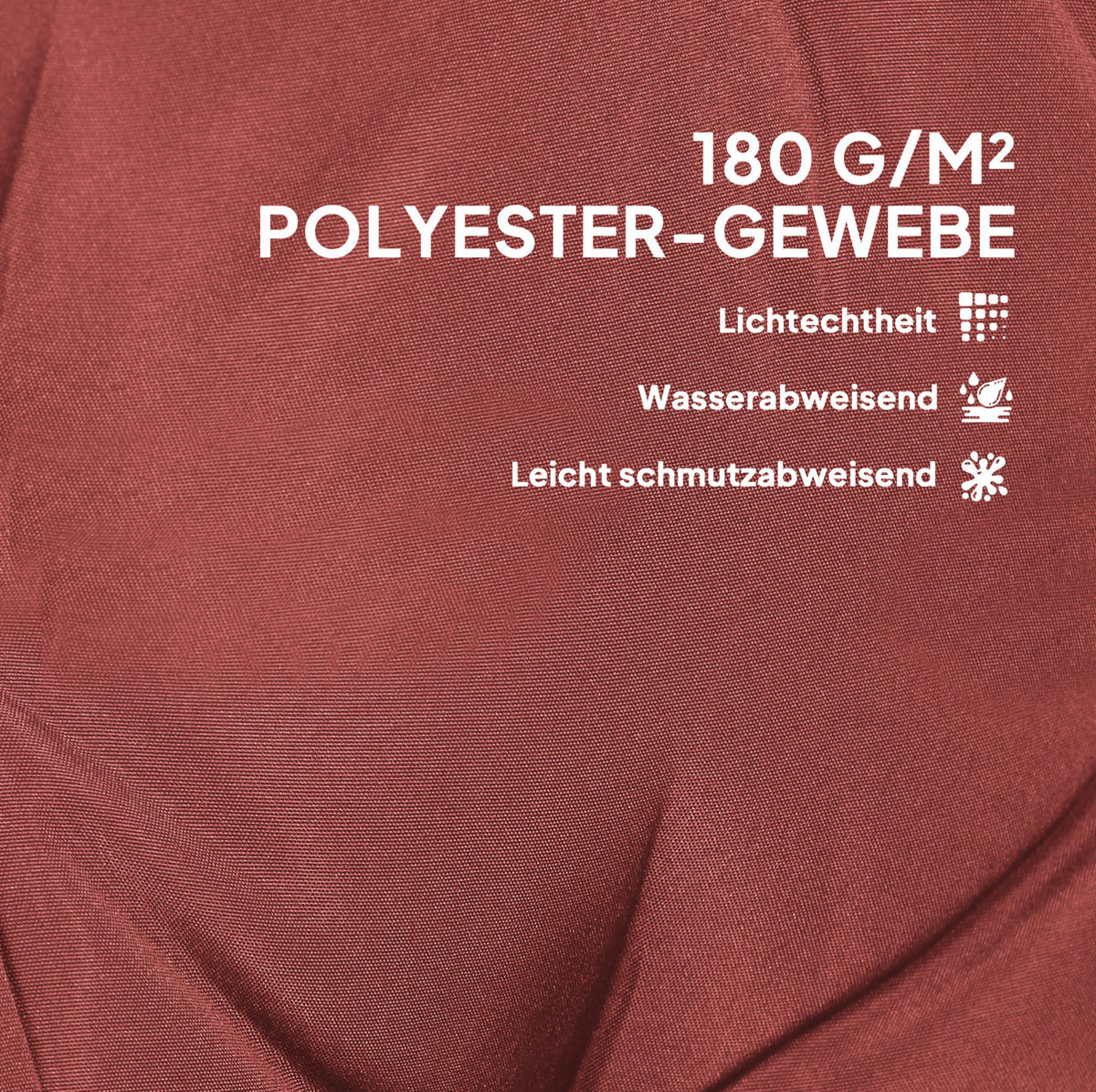 SESSELAUFLAGENSET 4er-Set aus Polyester 108x50x5 cm in Rot mit Bändern - Rot, Textil (50/5/108cm) - Modfu