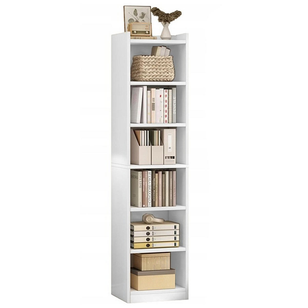BÜCHERREGAL, weiß 40/30/180 cm - Weiß, Holzwerkstoff (40/180/30cm) - MUVU