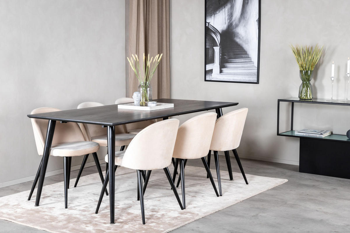 TISCHGRUPPE Beige - Beige, Holzwerkstoff (90/75/180cm) - ebuy24