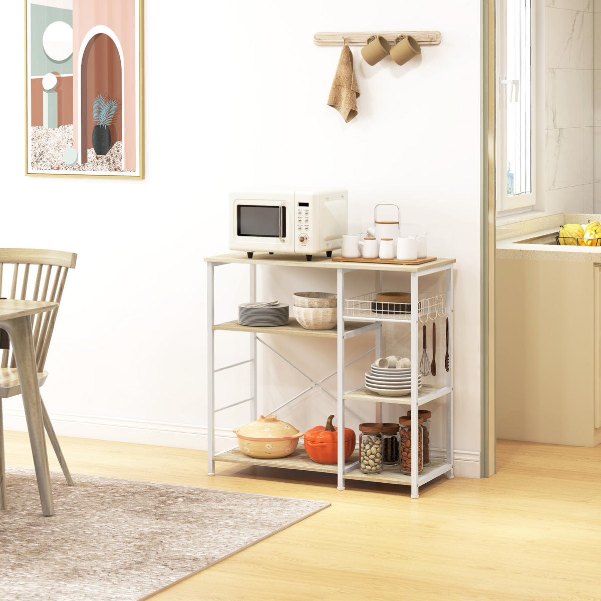 KÜCHENREGAL Eichefarben 1 Stück - Eichefarben, Holzwerkstoff (40/84.5/90cm) - GiPP