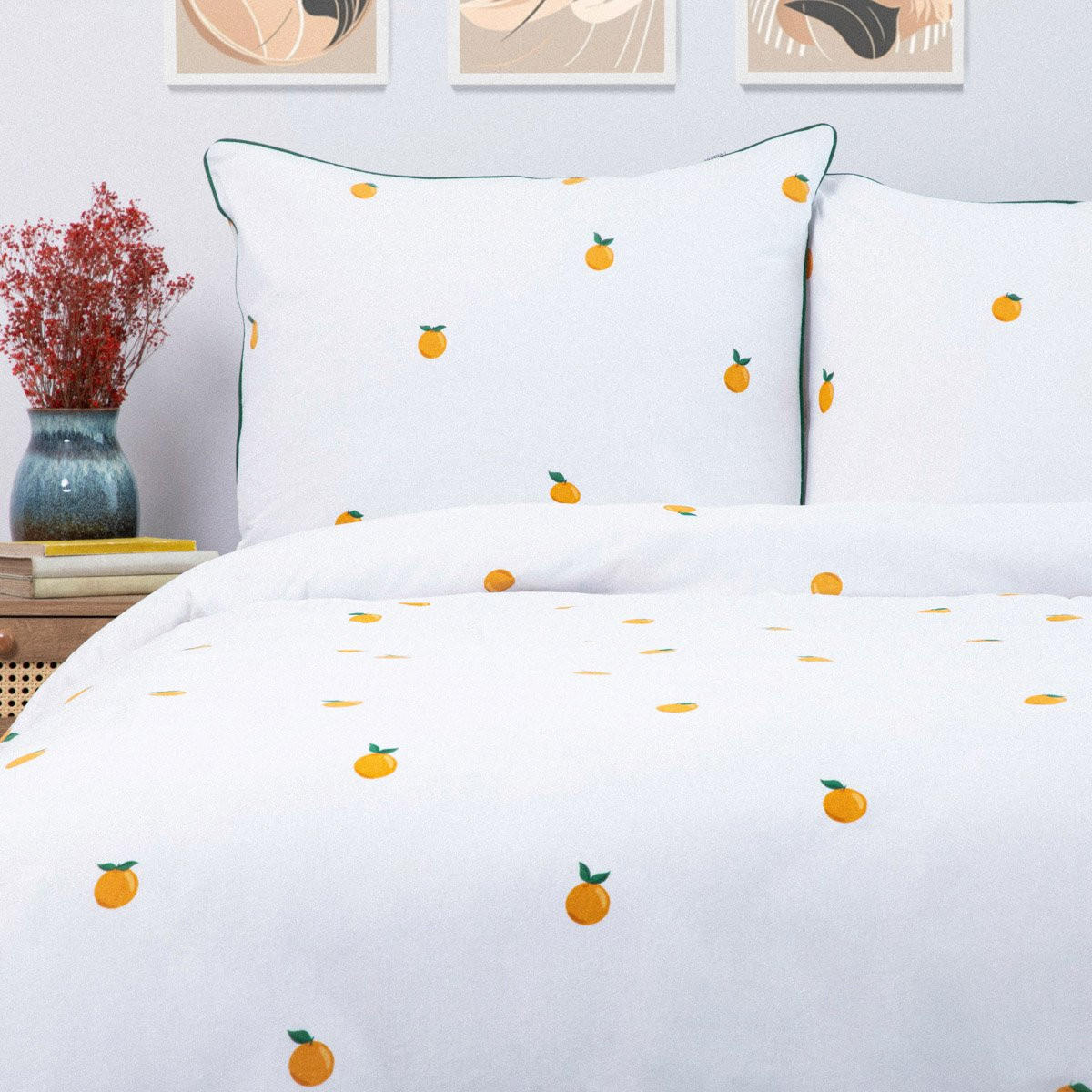 BETTWÄSCHE Orangie 220/200 cm - Weiß, Textil (220/200cm) - Homla