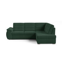 ECKSCHLAFSOFA - Ecksofa Gardenia - Dunkelgrün -Rechts - Dunkelgrün, Holzwerkstoff (264/190cm) - Möblo