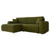 ECKSOFA Floryn L - Schwarz/Grün, Holz/Kunststoff (245/145cm) - MIRJAN24