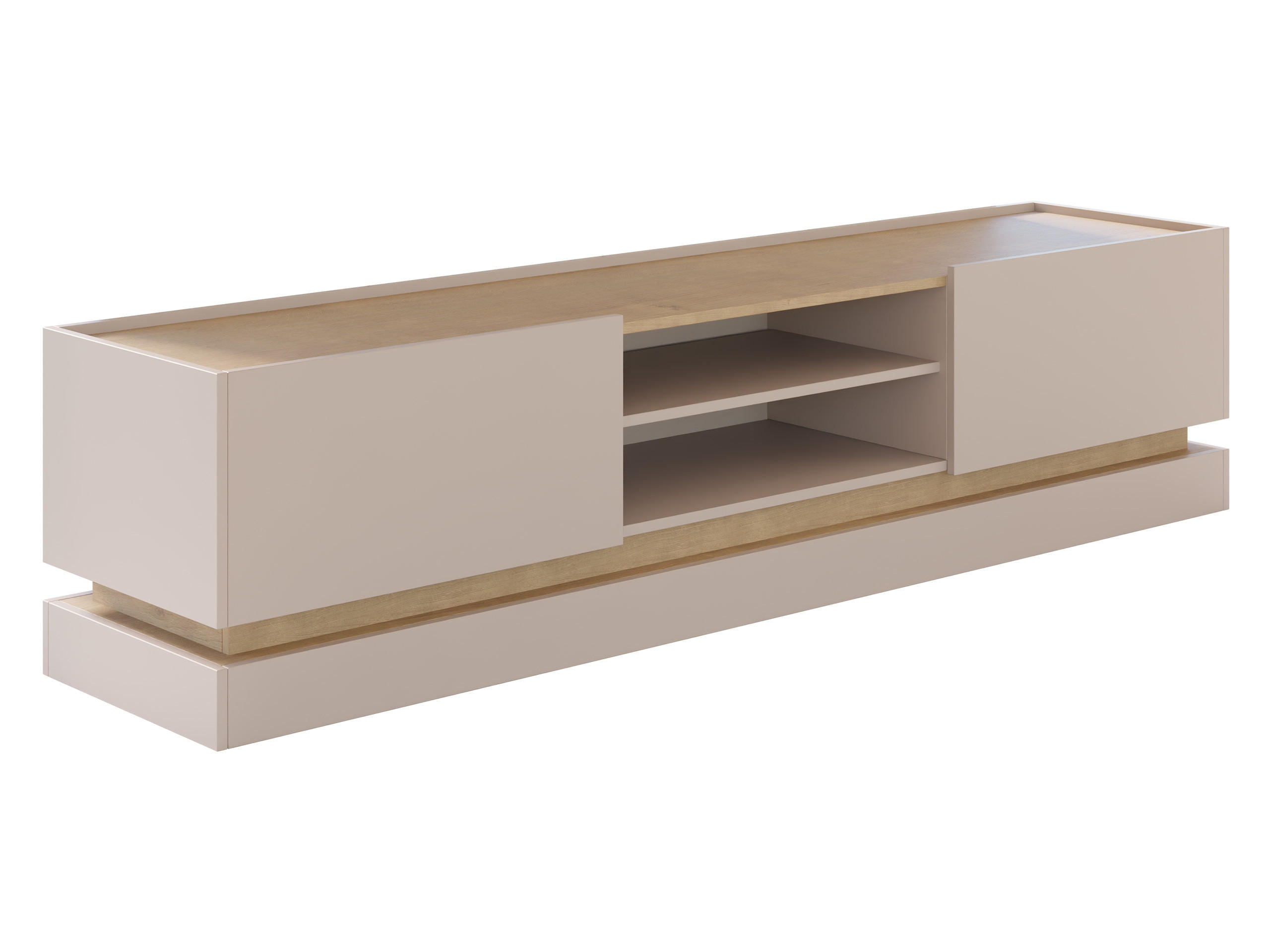 Mirjan24 Tv-Lowboard Sand, Eiche 200x47x37 cm