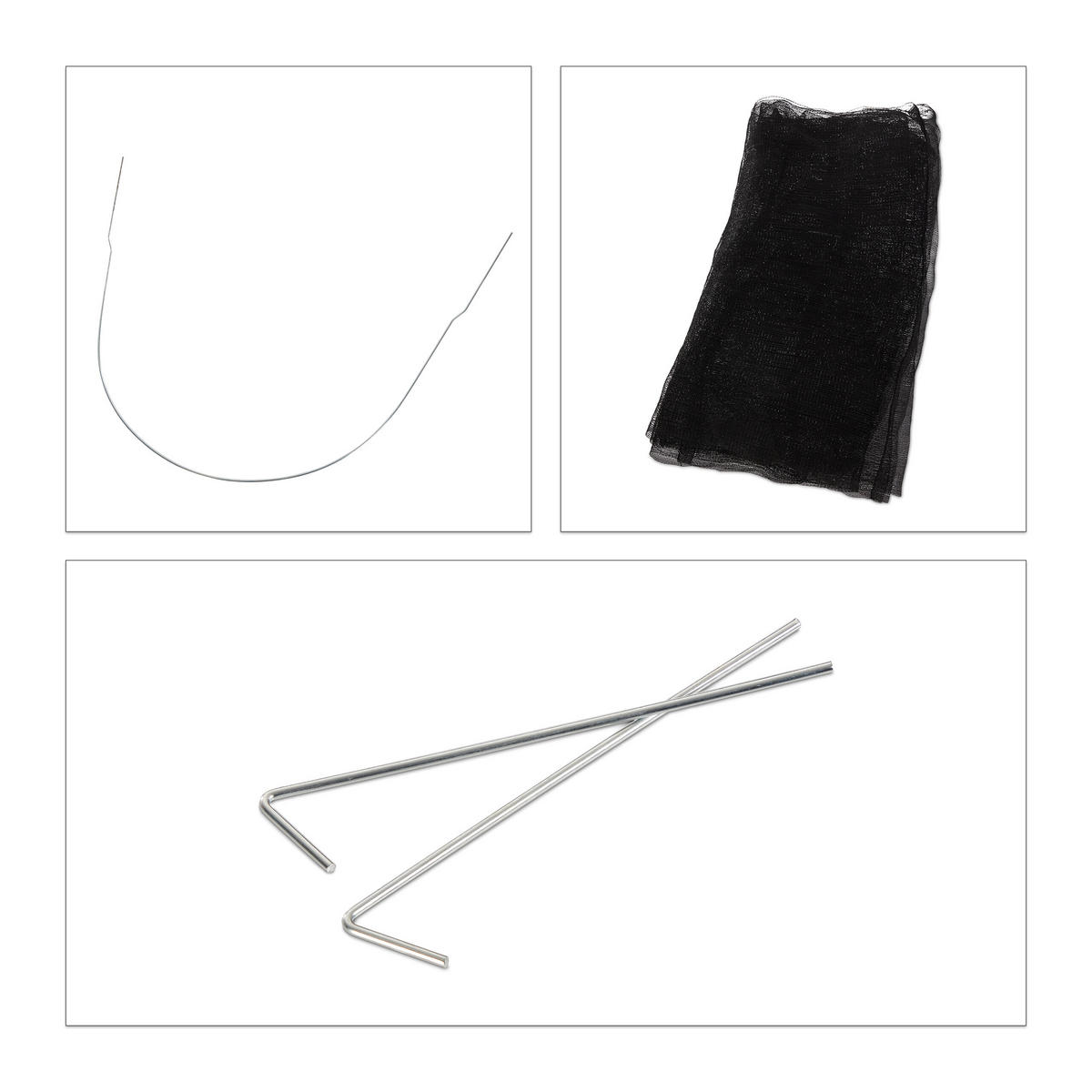 2XTUNEL - crna, metal/plastika (50/50/300cm) - Relaxdays