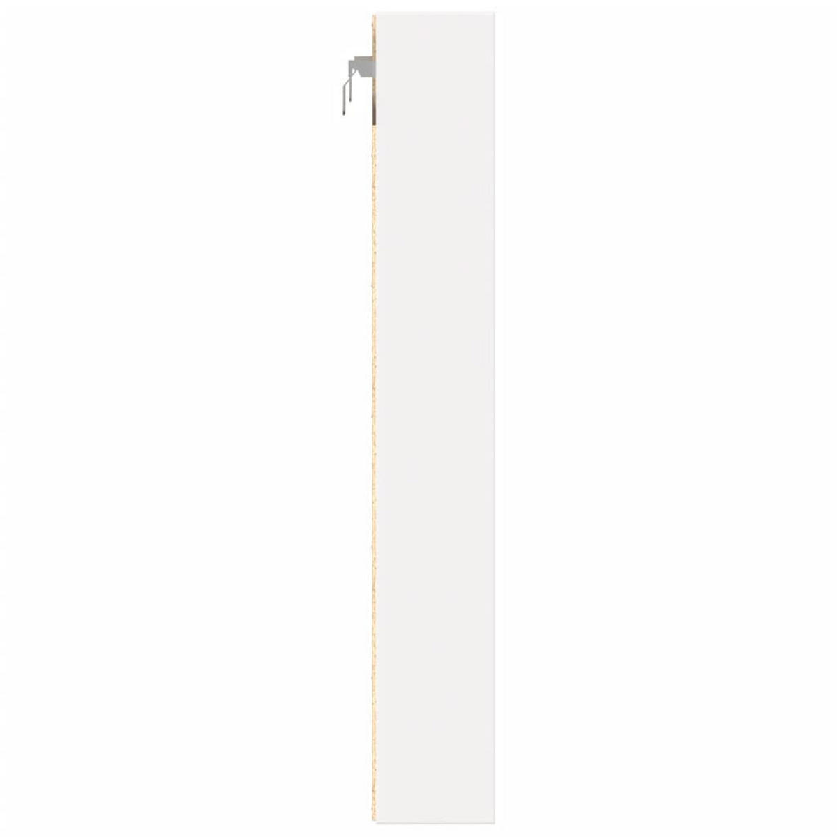 VITRINENSCHRANK Weiss 60/8,5/58 Cm Holzwerkstoff - Weiß, Holzwerkstoff (8.5/58/60cm) - vidaXL