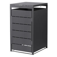 MÜLLTONNENBOX 1er 240L 68x80x120 cm Anthrazit aus Stahl wetterfest - Anthrazit, Metall (80/120/68cm) - ML-DESIGN