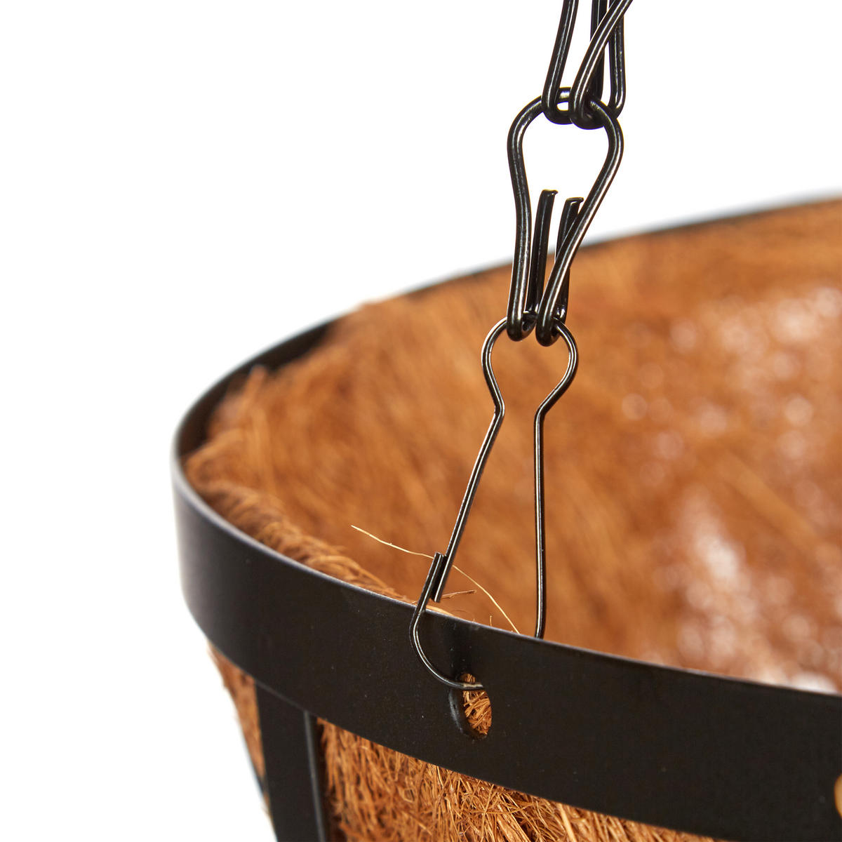 3XBLUMENAMPEL - Braun, Textil/Metall (30/65/30cm) - Relaxdays