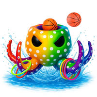 WASSERBASKETBALL KRAKI Mehrfarbig 9-teilig - Multicolor, Kunststoff (81/81/45cm) - Coemo