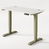 SCHREIBTISCH Elektrisch Höhenverstellbarer HomePro 120x60cm Grün/Weiß mit Memory-Funktion, Anti-Kollisions Technologie - Weiß/Grün, Holzwerkstoff (60/120/72cm) - Desktronic