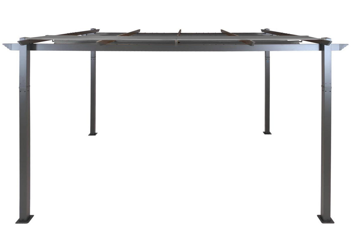 PERGOLA Aluminium 4x3m Grau - Grau, Metall (400/240/300cm) - BERLINLODGE