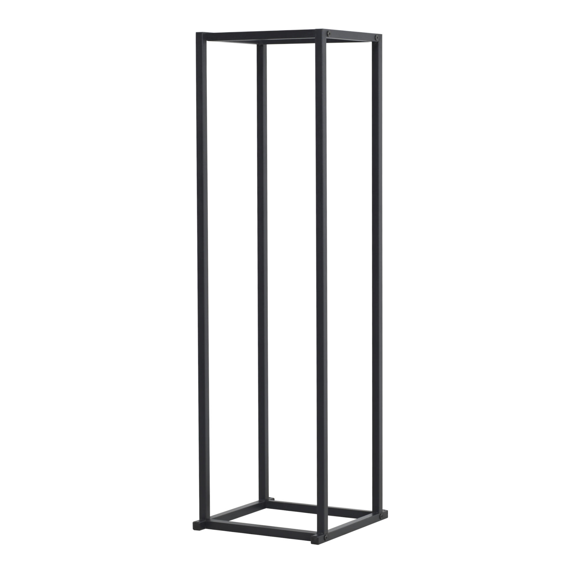 KAMINHOLZREGAL Tibro - Schwarz, Metall (35/120/35cm) - [en.casa]