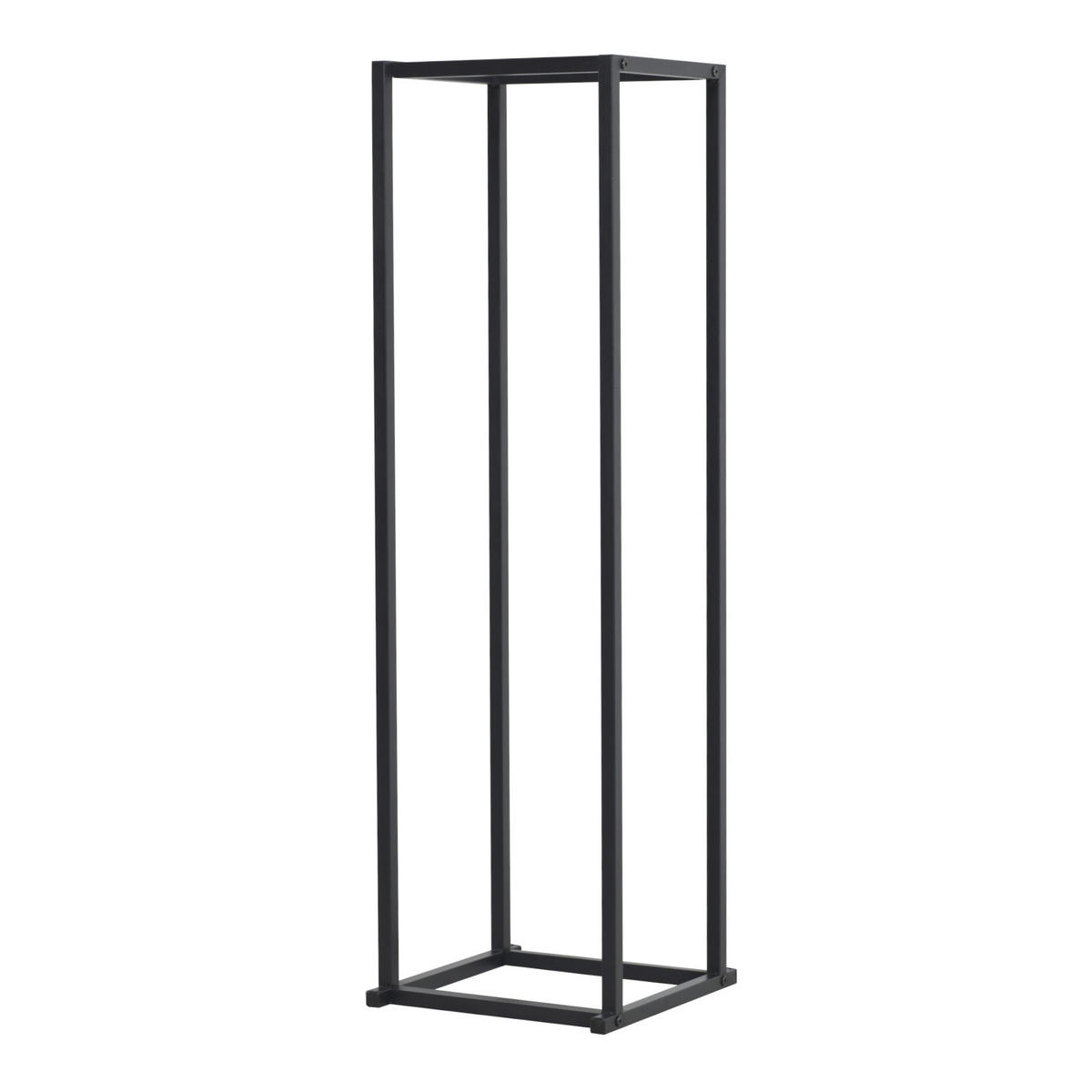KAMINHOLZREGAL Tibro - Schwarz, Metall (35/120/35cm) - [en.casa]