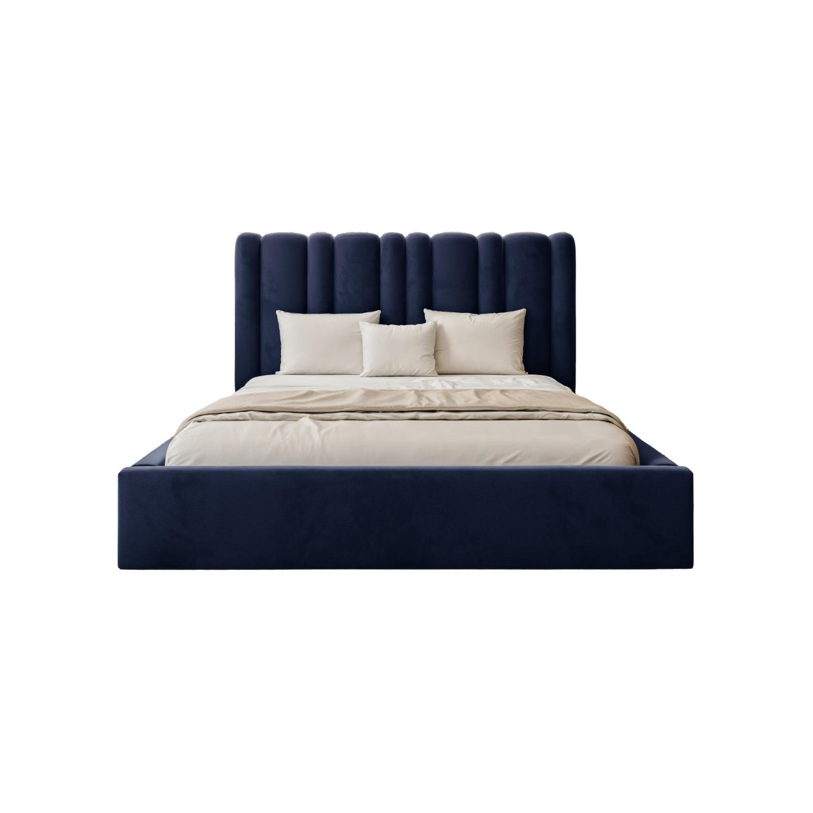 POLSTERBETT Vibo 180x200 cm, Nachtblau - Dunkelblau, Textil (180/200cm) - Fedve