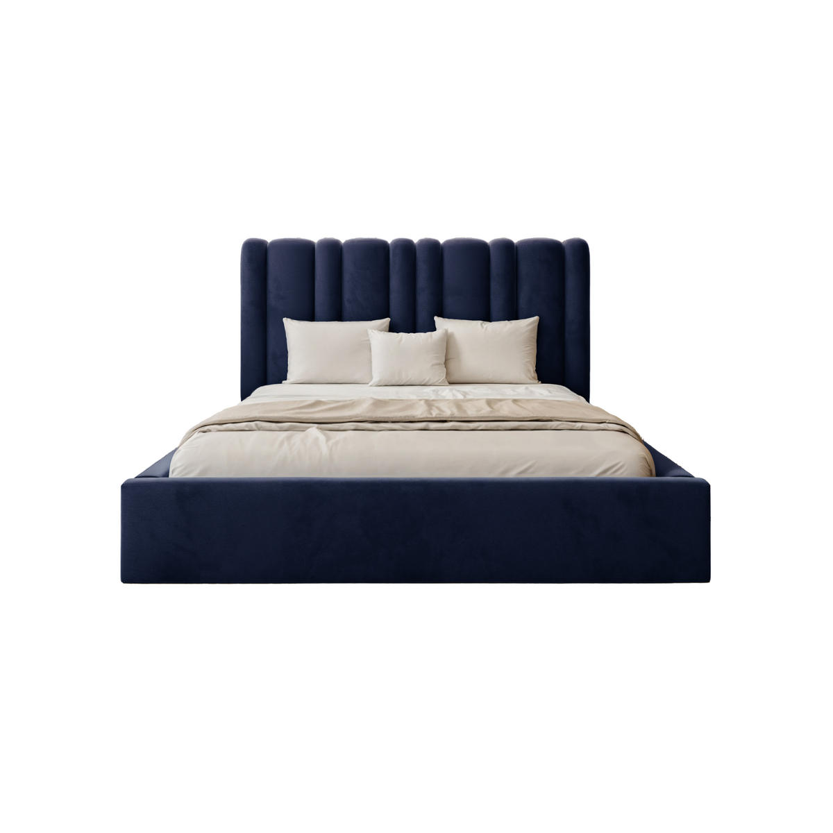 POLSTERBETT Vibo 120x200 cm, Nachtblau - Dunkelblau, Textil (120/200cm) - Fedve
