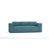 3-SITZER-SOFA Nova Türkis Cord - Türkis/Schwarz, Holz/Kunststoff (230/64/92cm) - S-Style Möbel
