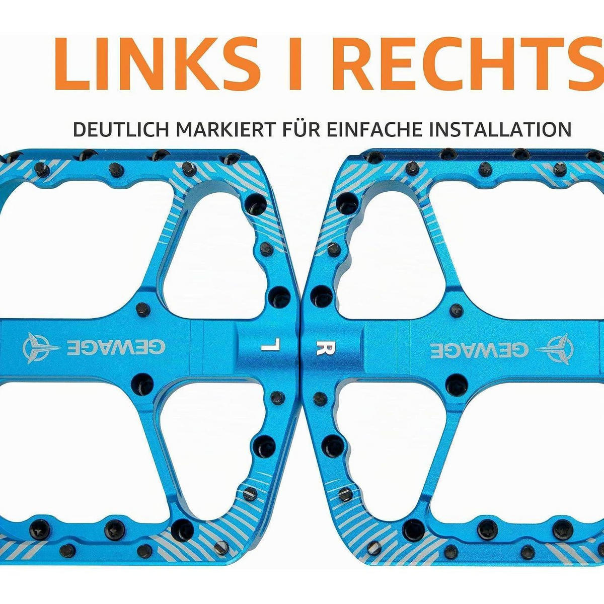 FAHRRADPEDALE Set Aluminium Blau - Blau, Metall (11/1.5/11.5cm)