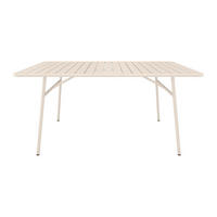GARTENTISCH - 4 Personen, 6 Personen - Metall - Beige - - Beige, Metall (80/160/74.5cm) - Vente-Unique