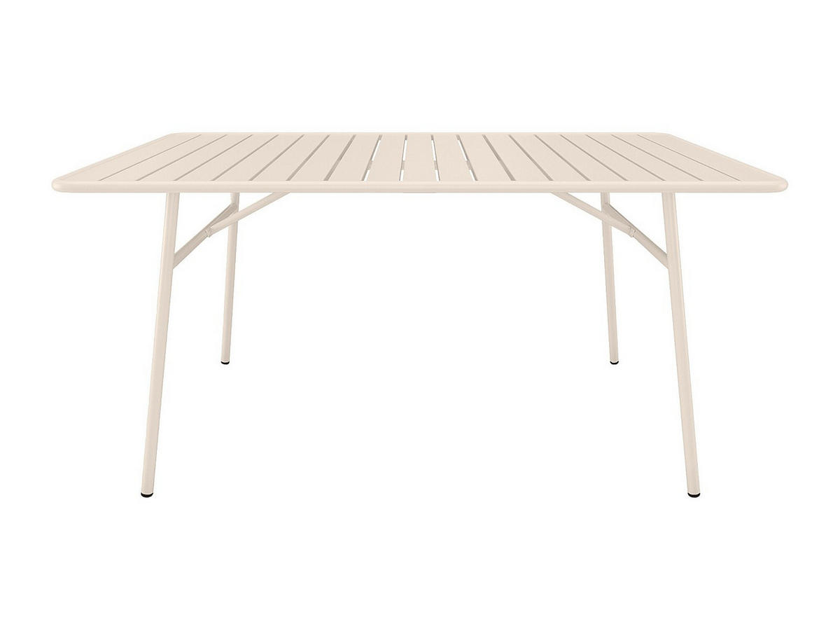 GARTENTISCH - L. 160 cm - Metall - Beige - MIRMANDE von MYLIA - Beige, Metall (80/160/74.5cm) - Vente-Unique
