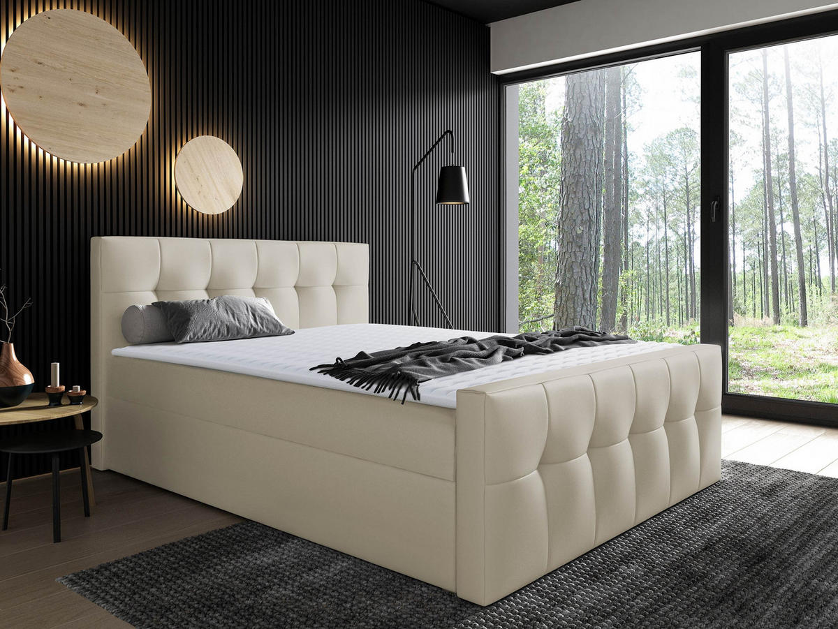 BOXBETT Malibu - Beige, Holz (120/200cm) - MIRJAN24