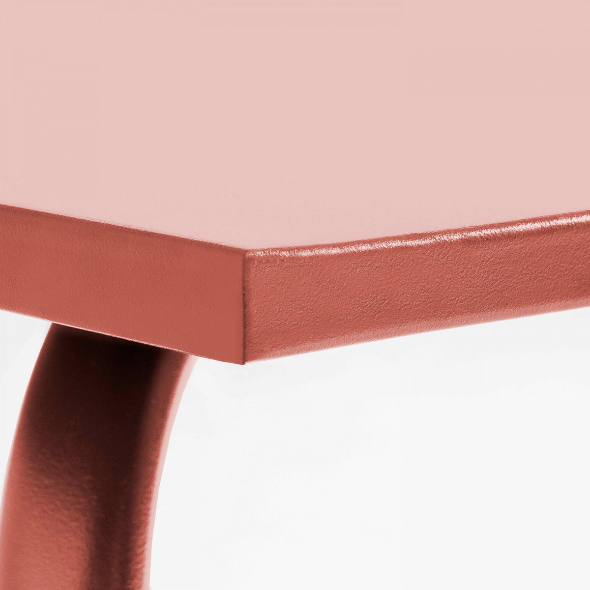 GARTENTISCH , Lehm - Pink, Metall (70/70/72cm) - Oviala
