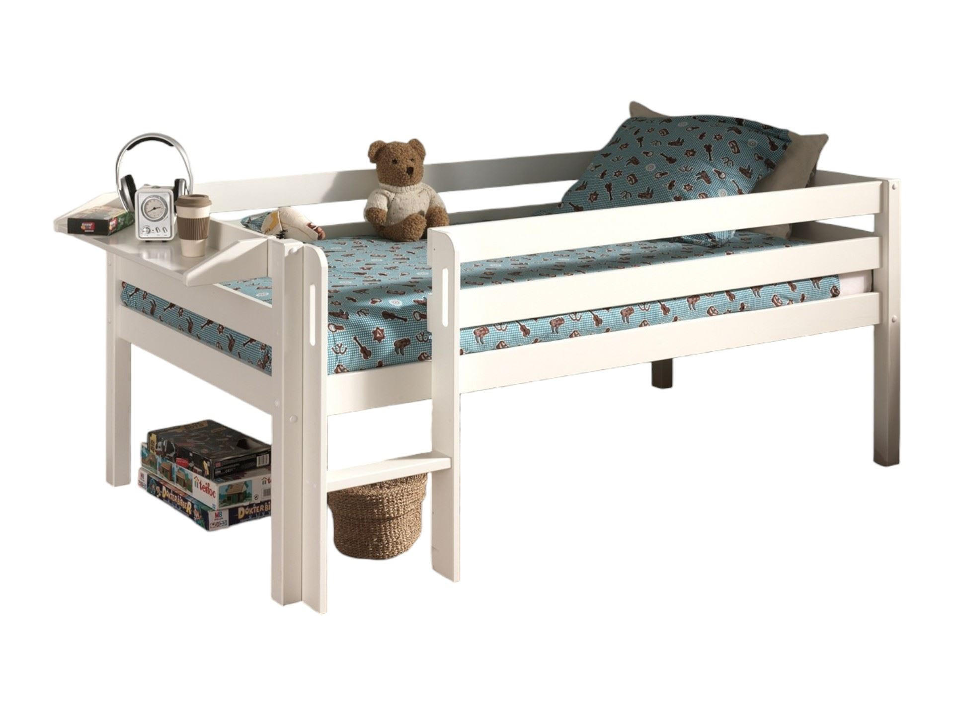 KOJENBETT Karolina 208x83x105 aus Massivholz in Weiß - Beige, Holz (90/200cm) - 58aufmkessel