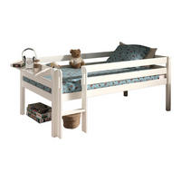 KOJENBETT Karolina 208x83x105 aus Massivholz in Weiß - Beige, Holz (90/200cm) - 58aufmkessel