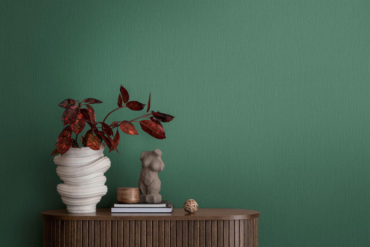 VLIESTAPETE Grün 53/1005 cm - Grün, Textil (53/1cm) - KUNSTLOFT