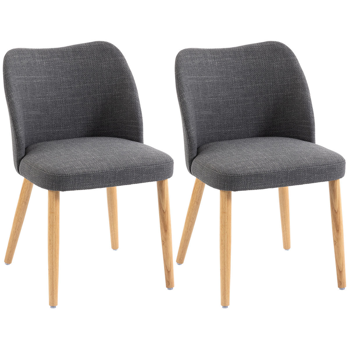 STÜHLE Grau 2 Stück - Grau, Textil (46/76/52cm) - GiPP