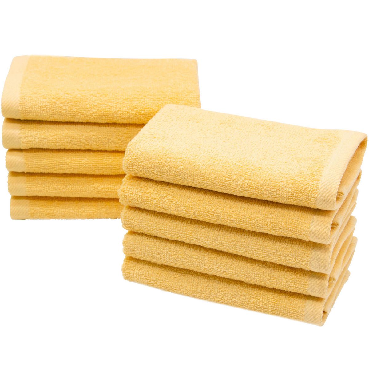 SEIFTÜCHER, 10er-Set, 30x30 cm, 100% Baumwolle - Gelb, Textil (30/30cm) - Zollner